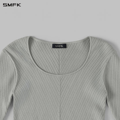 SMFK Myth Seer Knit Pullover Silk+Lenzing Tencel+Cotton Glacier Grey