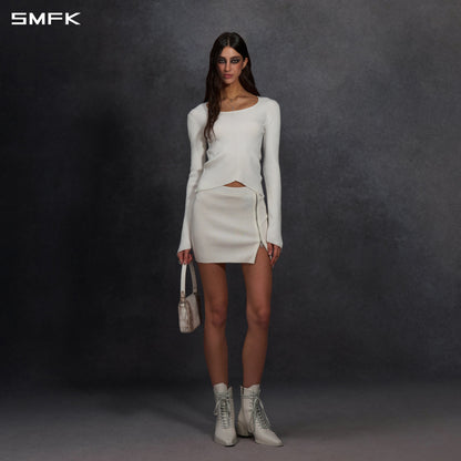 SMFK Myth Seer Knit Pullover Silk+Lenzing Tencel+Cotton Cloud White