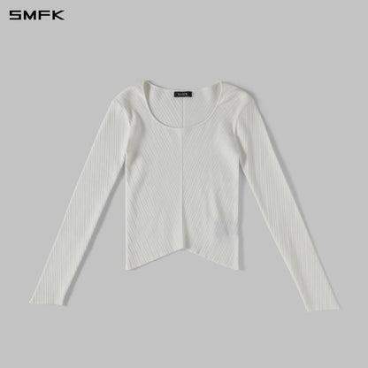 SMFK Myth Seer Knit Pullover Silk+Lenzing Tencel+Cotton Cloud White