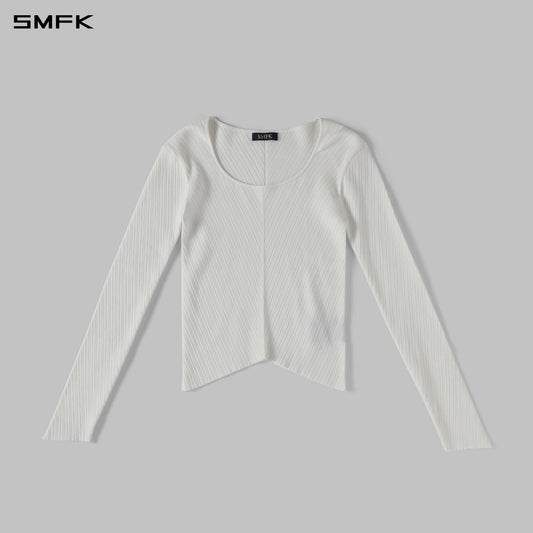 SMFK Myth Seer Knit Pullover Silk+Lenzing Tencel+Cotton Cloud White