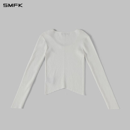 SMFK Myth Seer Knit Pullover Silk+Lenzing Tencel+Cotton Cloud White
