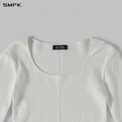 SMFK Myth Seer Knit Pullover Silk+Lenzing Tencel+Cotton Cloud White