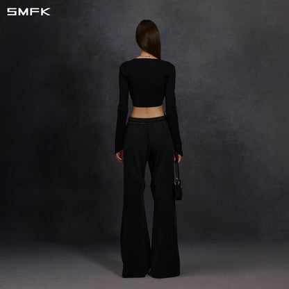 SMFK Myth Siren Evening Short Knit Pullover Tencel+Silk Wild Black