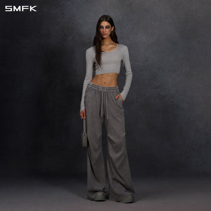 SMFK Myth Siren Evening Short Knit Pullover Tencel+Silk Glacier Grey