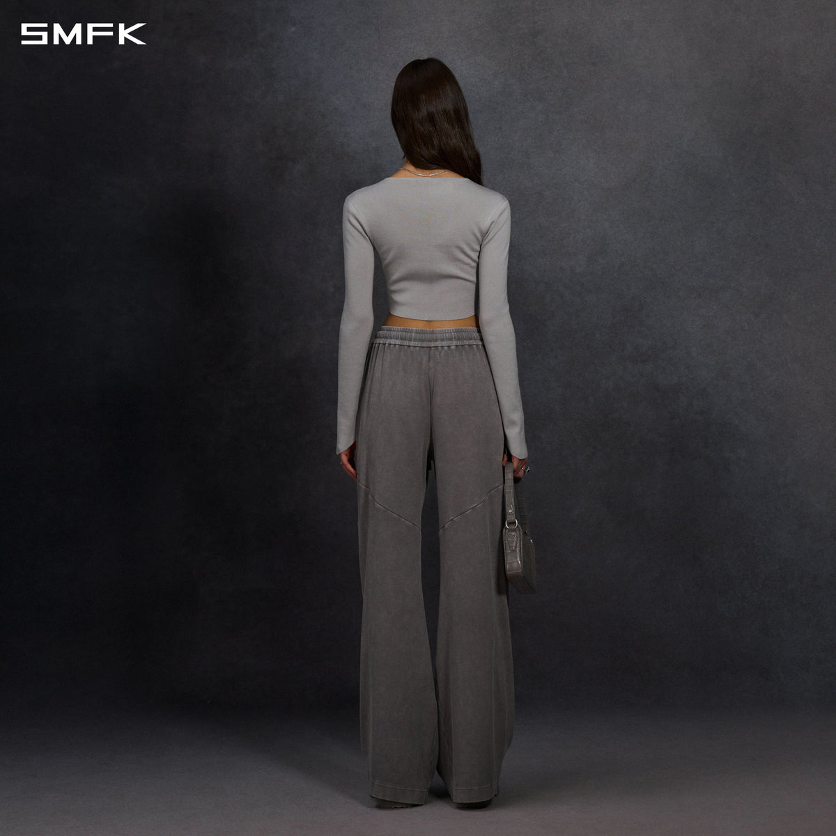 SMFK Myth Siren Evening Short Knit Pullover Tencel+Silk Glacier Grey