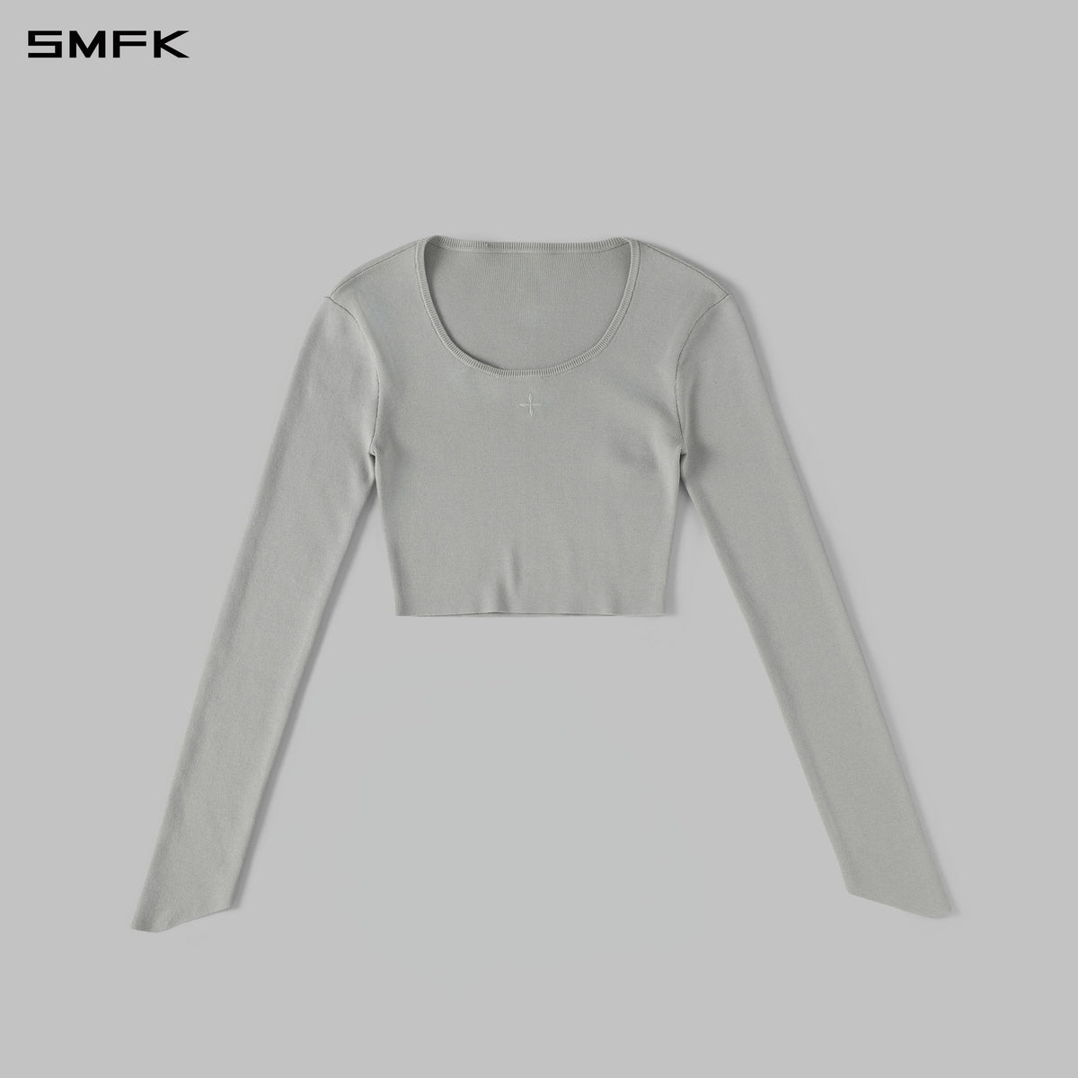 SMFK Myth Siren Evening Short Knit Pullover Tencel+Silk Glacier Grey