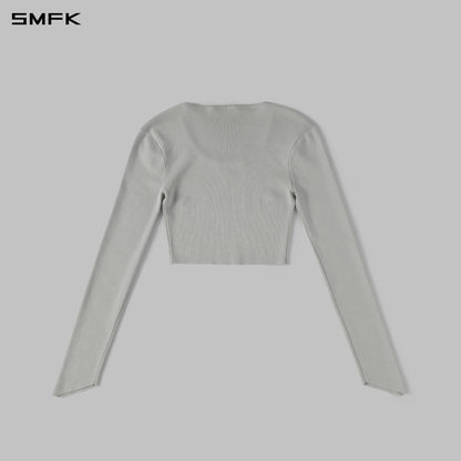 SMFK Myth Siren Evening Short Knit Pullover Tencel+Silk Glacier Grey