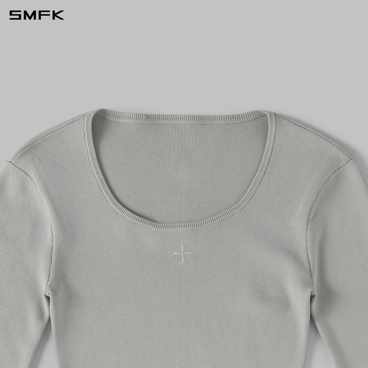 SMFK Myth Siren Evening Short Knit Pullover Tencel+Silk Glacier Grey