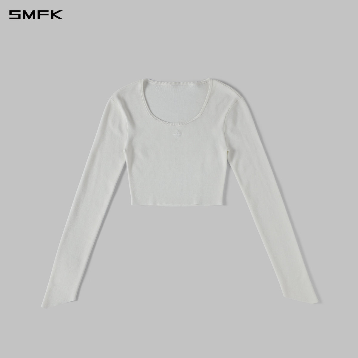 SMFK Myth Siren Evening Short Knit Pullover Tencel+Silk Cloud White