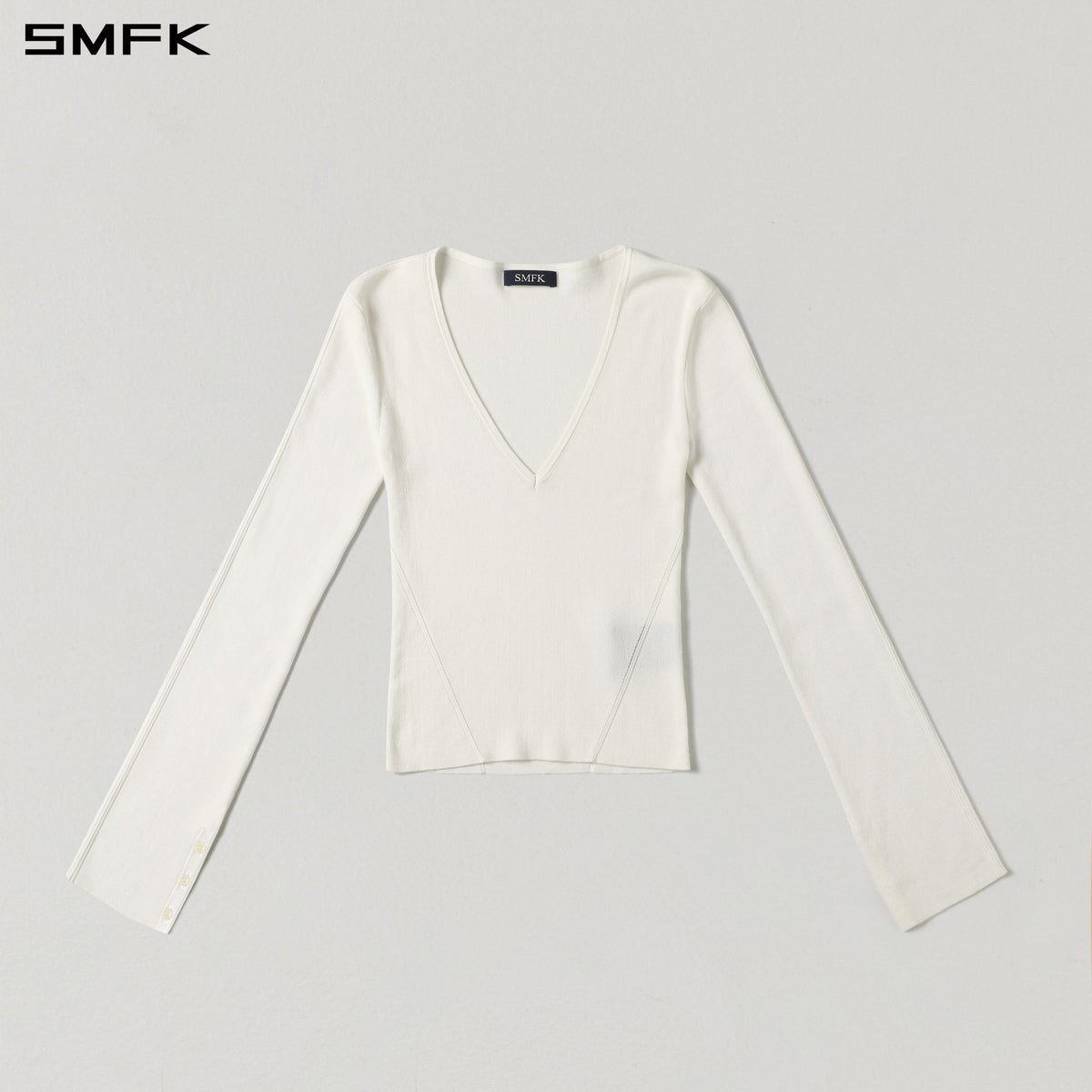 SMFK Myth Siren Evening Slim Knit Pullover Tencel+Silk Cloud White