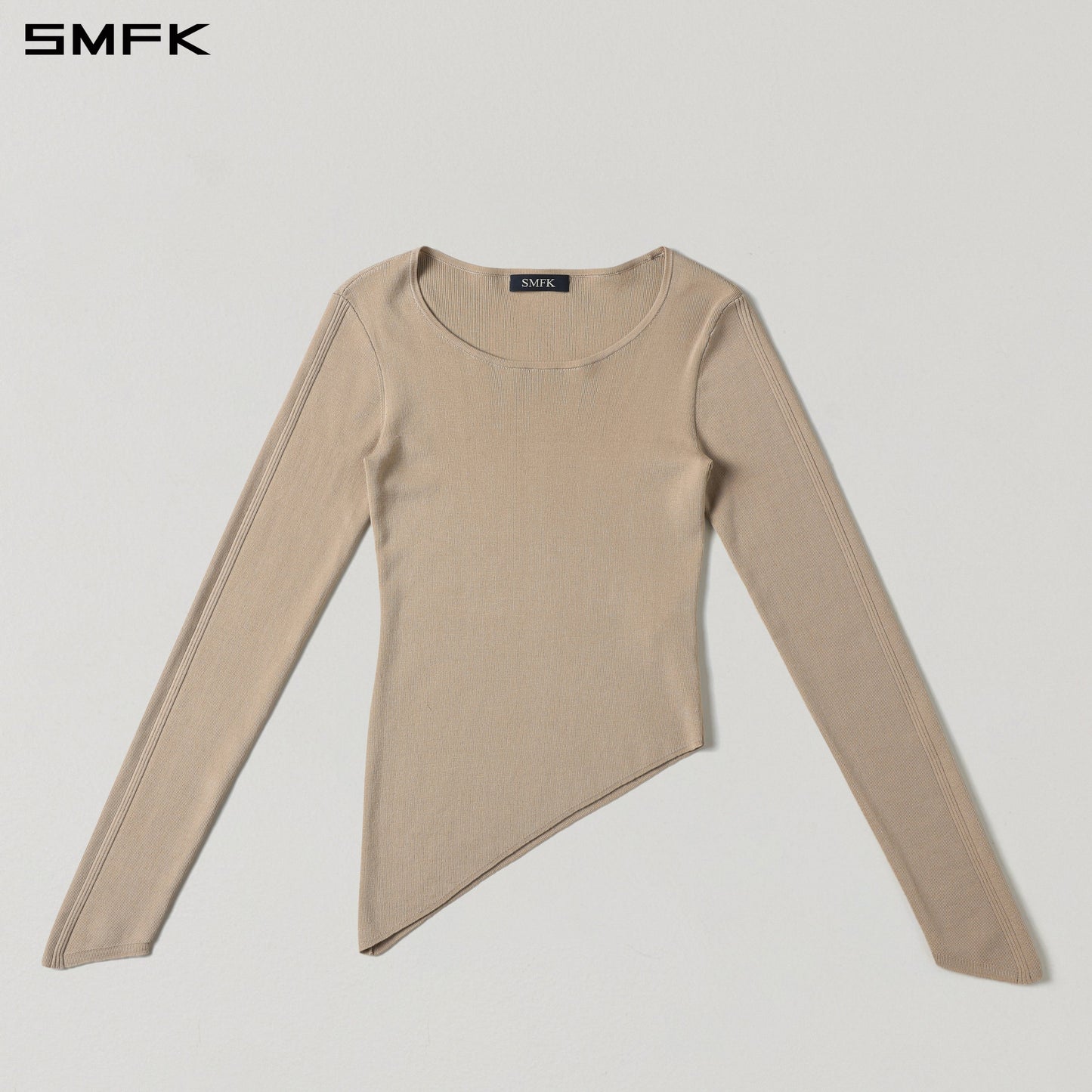 SMFK Myth Aeolus Asymmetry Slim Knit Pullover Tencel+Silk Fresh Skin