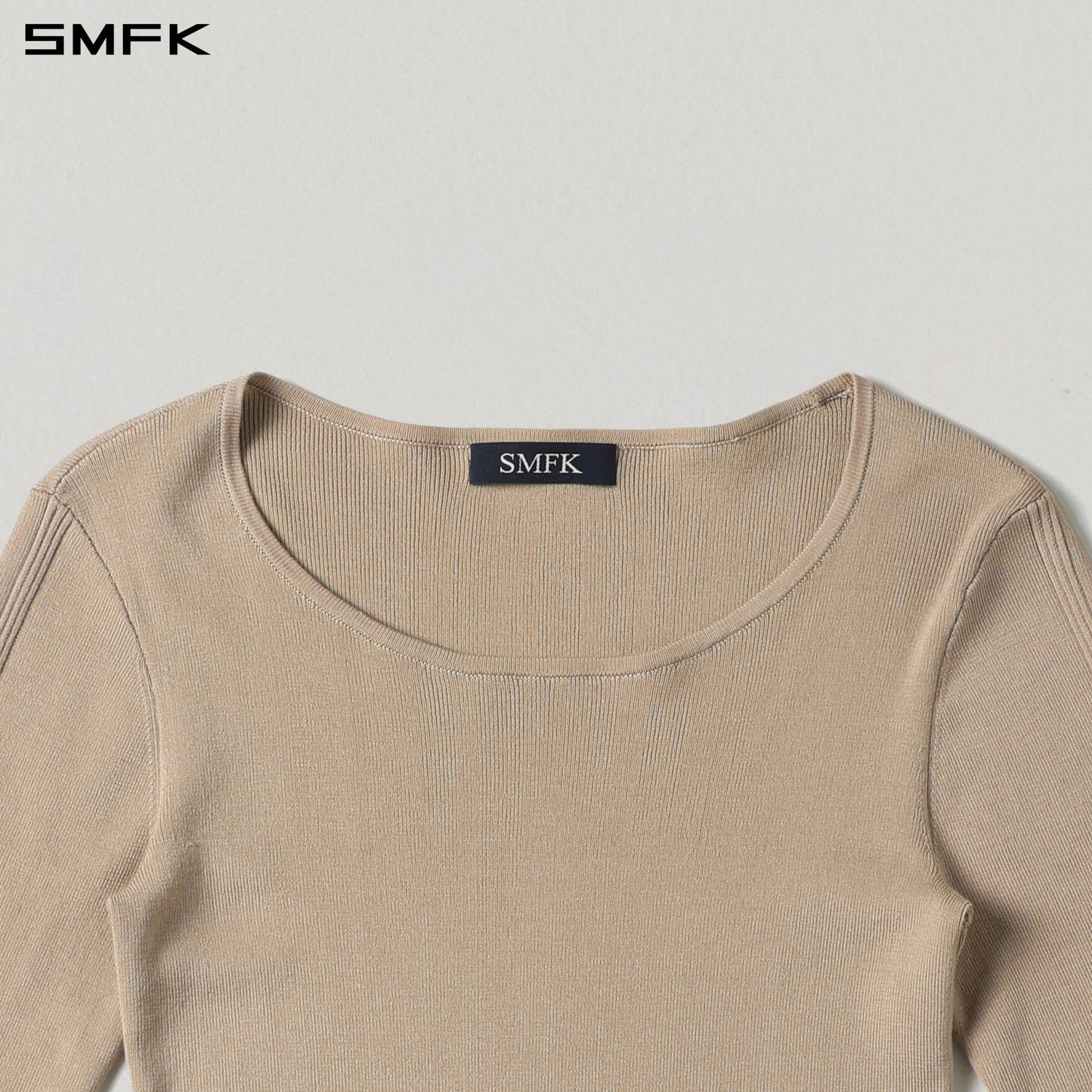 SMFK Myth Aeolus Asymmetry Slim Knit Pullover Tencel+Silk Fresh Skin