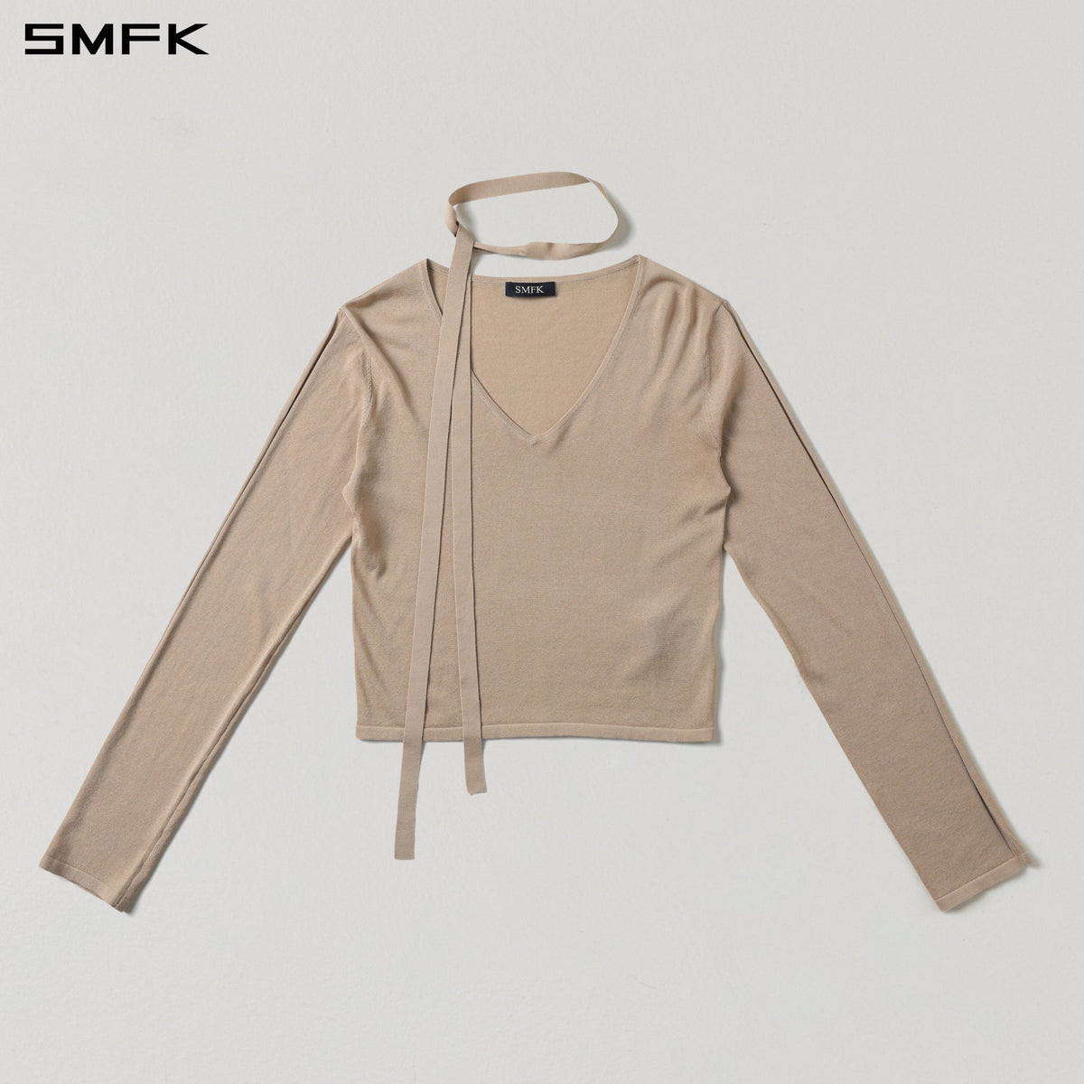 SMFK Myth Siren Rove V-Neck Slim Knit Pullover Acetate+Cotton Fresh Skin