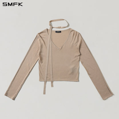 SMFK Myth Siren Rove V-Neck Slim Knit Pullover Acetate+Cotton Fresh Skin