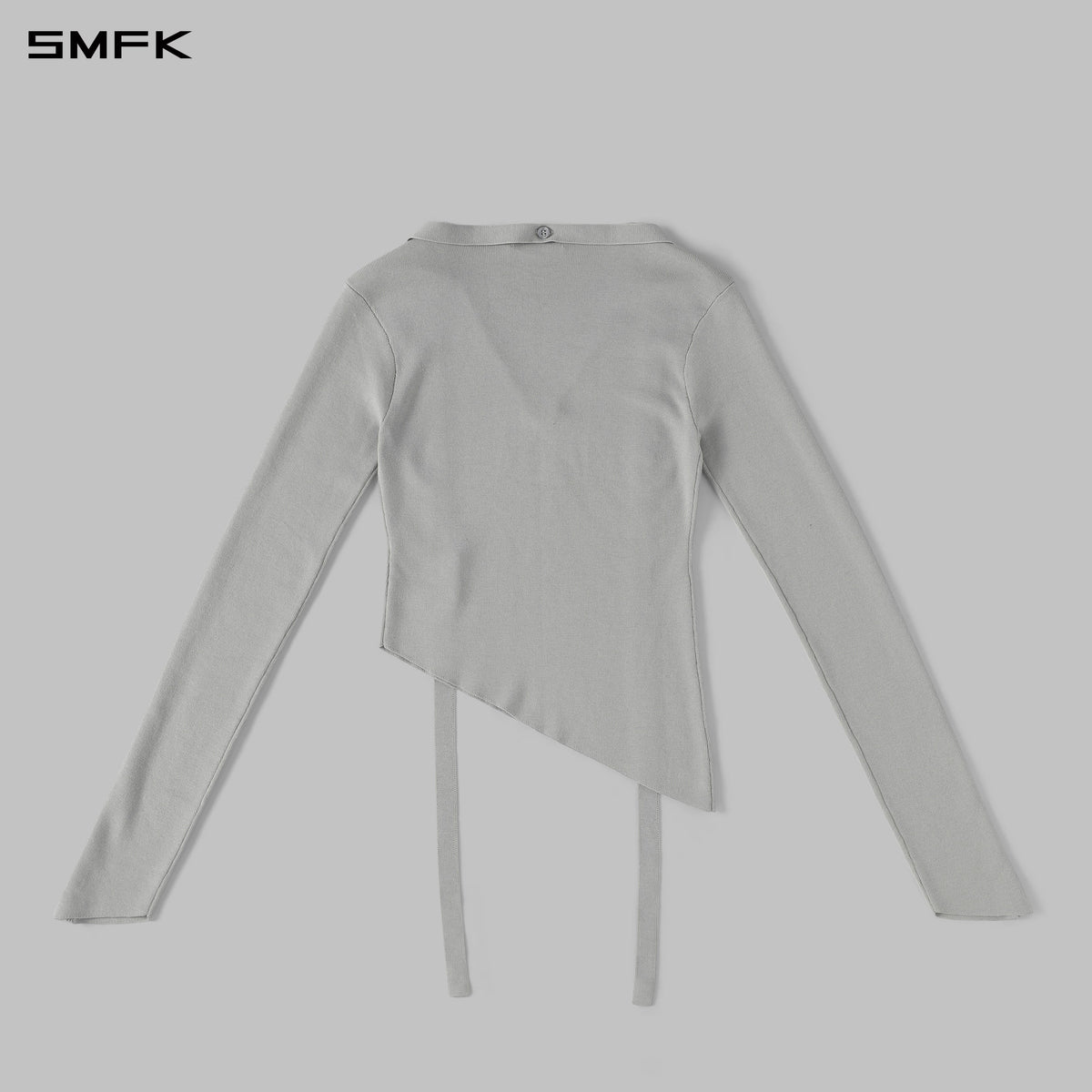 SMFK Myth Aeolus Asymmetry Slim Knit Pullover Silk+Lenzing Tencel+Cotton Glacier Grey
