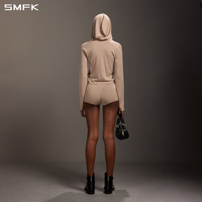 SMFK Myth Siren Rove Slim Knit Hoodie Acetate+Cotton Fresh Skin