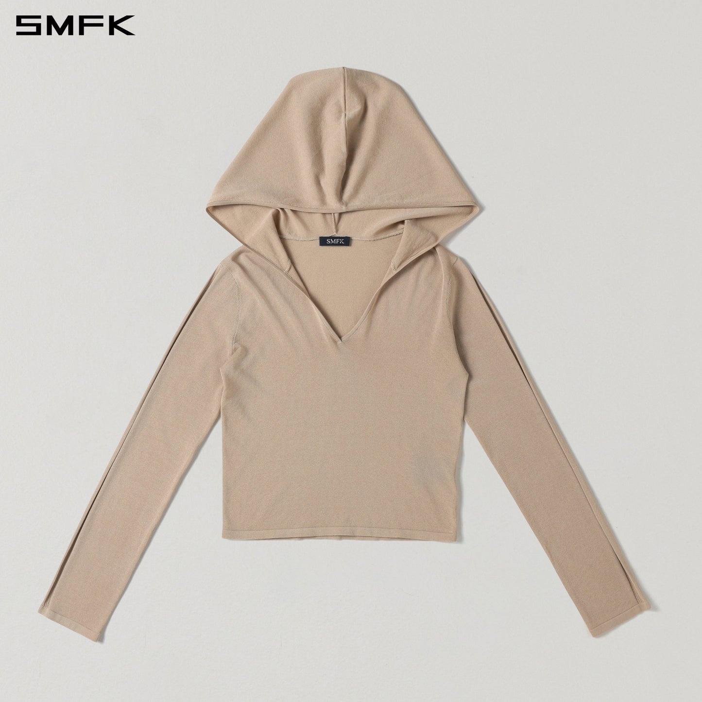 SMFK Myth Siren Rove Slim Knit Hoodie Acetate+Cotton Fresh Skin