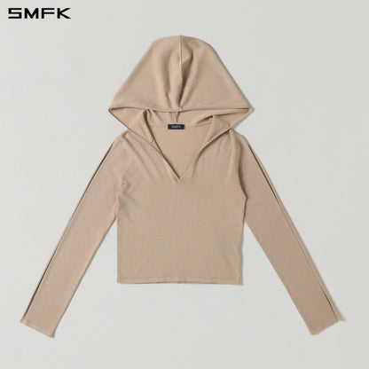 SMFK Myth Siren Rove Slim Knit Hoodie Acetate+Cotton Fresh Skin