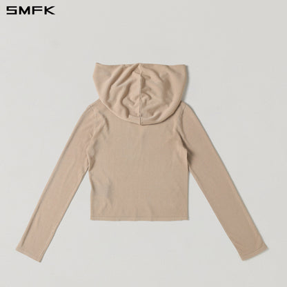 SMFK Myth Siren Rove Slim Knit Hoodie Acetate+Cotton Fresh Skin