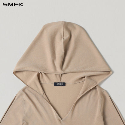 SMFK Myth Siren Rove Slim Knit Hoodie Acetate+Cotton Fresh Skin