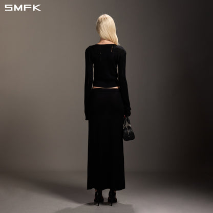 SMFK Mirage Siren Visional Knit Short Pullover Acetate+Cotton Wild Black