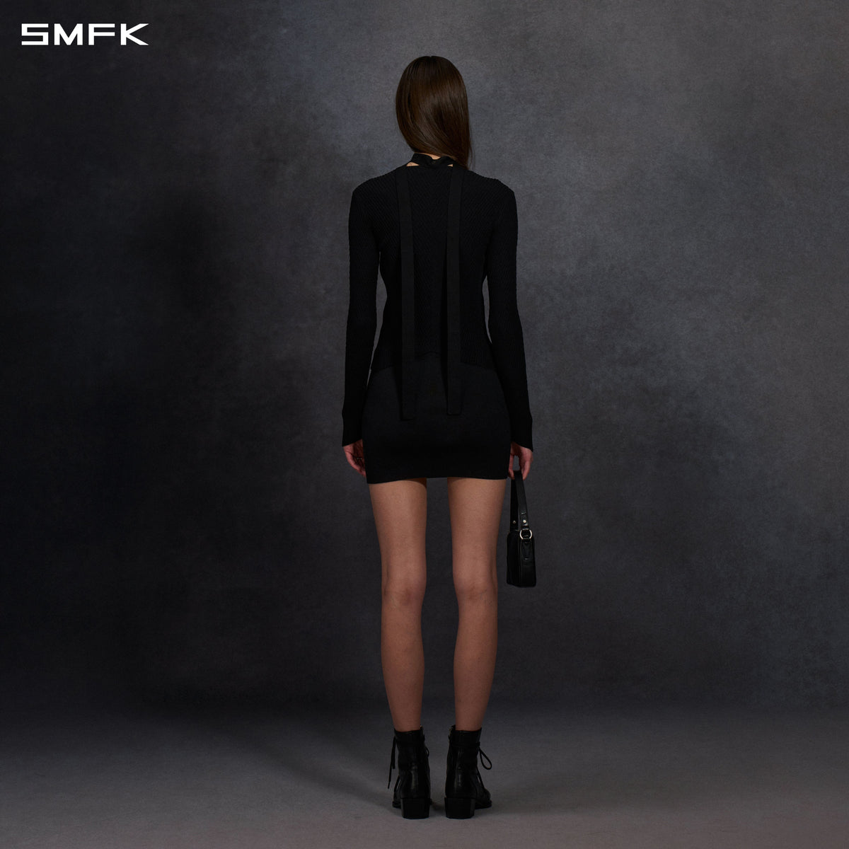SMFK Myth Aeolus Evening Slim Knit Sweater Silk+Lenzing Tencel+Cotton Wild Black