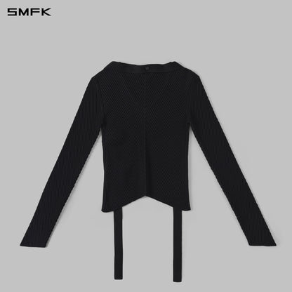 SMFK Myth Aeolus Evening Slim Knit Sweater Silk+Lenzing Tencel+Cotton Wild Black