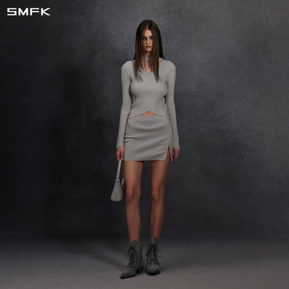 SMFK Myth Aeolus Evening Slim Knit Sweater Silk+Lenzing Tencel+Cotton Glacier Grey