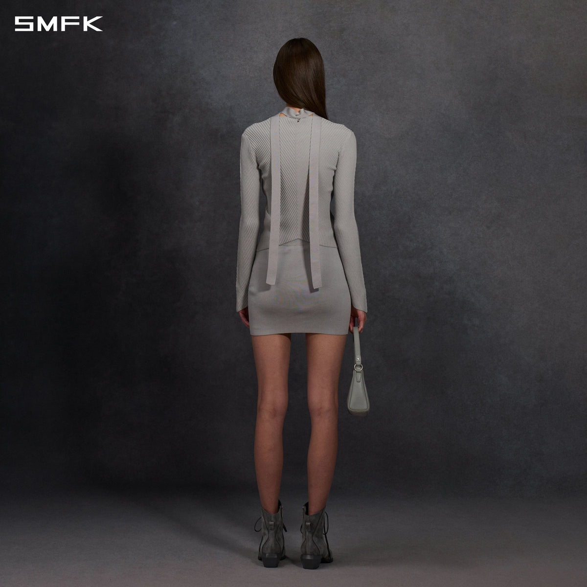 SMFK Myth Aeolus Evening Slim Knit Sweater Silk+Lenzing Tencel+Cotton Glacier Grey