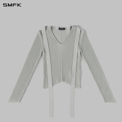 SMFK Myth Aeolus Evening Slim Knit Sweater Silk+Lenzing Tencel+Cotton Glacier Grey
