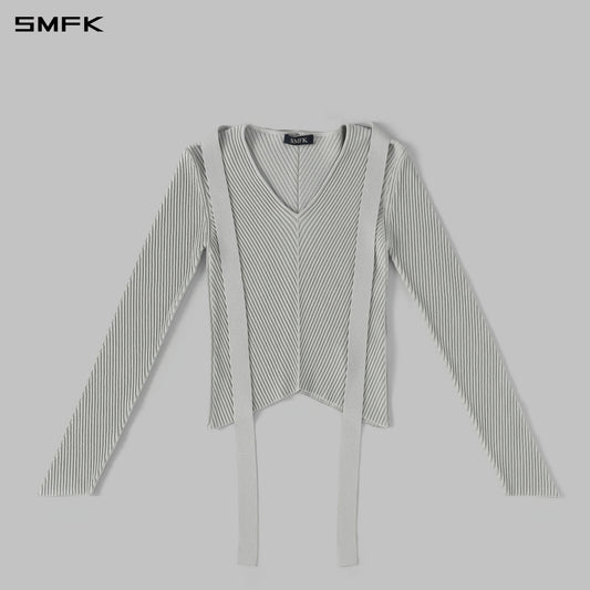 SMFK Myth Aeolus Evening Slim Knit Sweater Silk+Lenzing Tencel+Cotton Glacier Grey