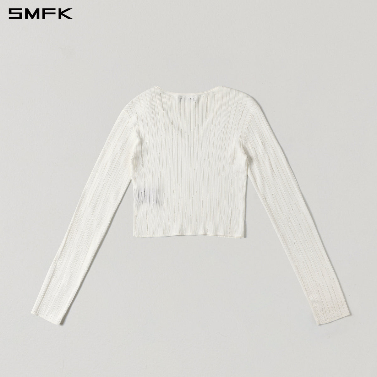SMFK Mirage Siren Visional Knit Short Pullover Acetate+Cotton Cloud White