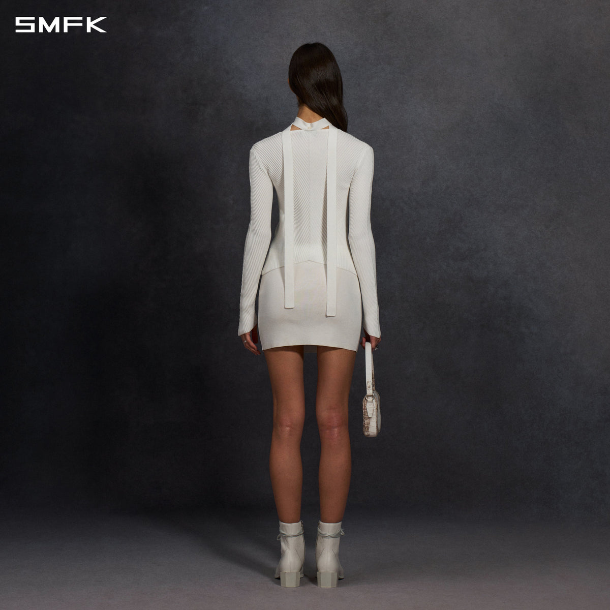 SMFK Myth Aeolus Evening Slim Knit Sweater Silk+Lenzing Tencel+Cotton Cloud White