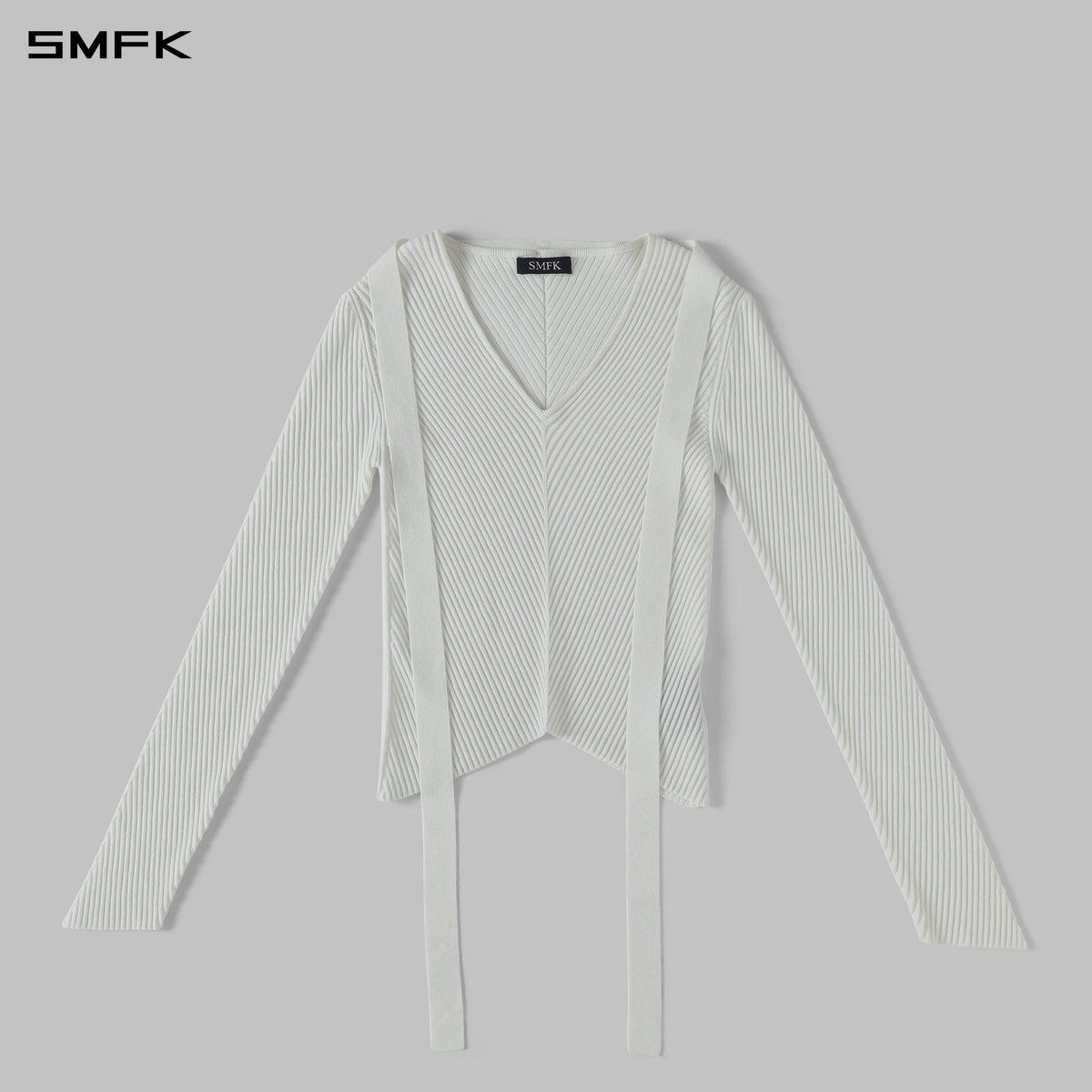 SMFK Myth Aeolus Evening Slim Knit Sweater Silk+Lenzing Tencel+Cotton Cloud White