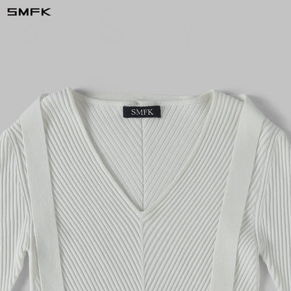 SMFK Myth Aeolus Evening Slim Knit Sweater Silk+Lenzing Tencel+Cotton Cloud White