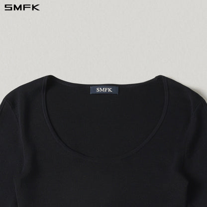 SMFK Myth Siren Evening Pullover Tencel+Silk Wild Black