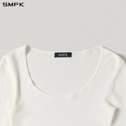 SMFK Myth Siren Evening Pullover Tencel+Silk Cloud White