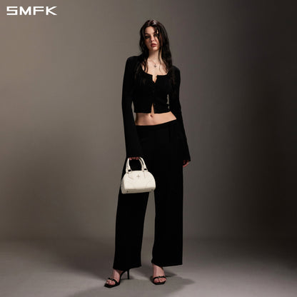 SMFK Myth Seer Slim Knit Cardigan Tencel+Silk Wild Black