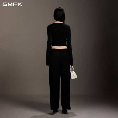 SMFK Myth Seer Slim Knit Cardigan Tencel+Silk Wild Black