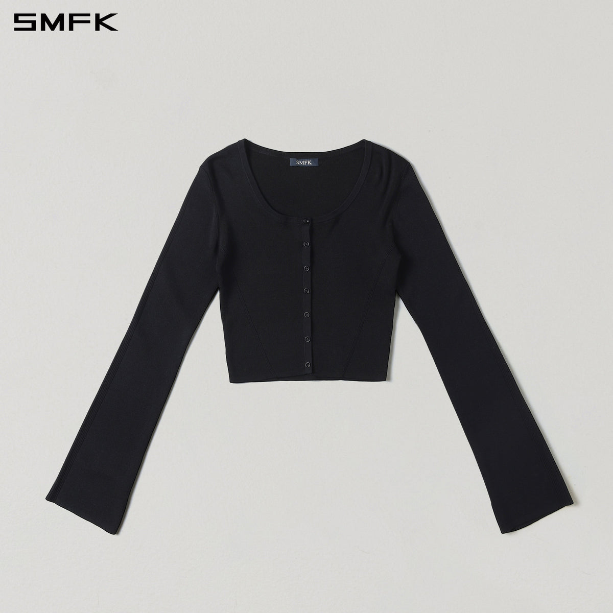 SMFK Myth Seer Slim Knit Cardigan Tencel+Silk Wild Black