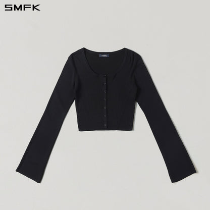 SMFK Myth Seer Slim Knit Cardigan Tencel+Silk Wild Black