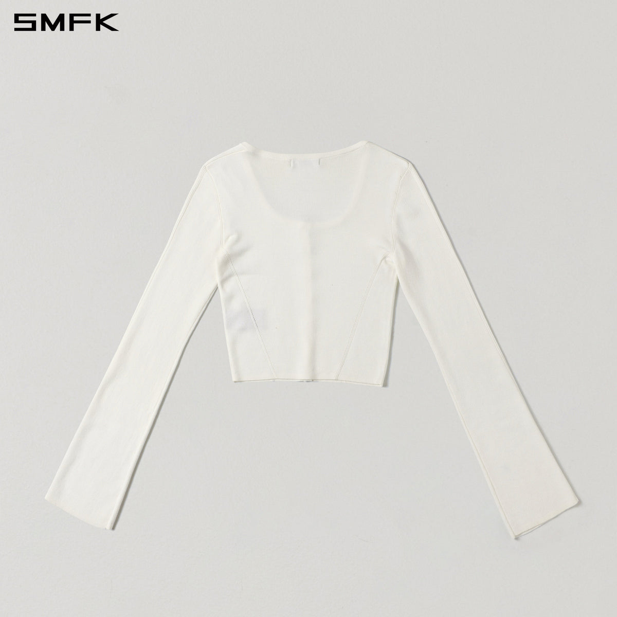 SMFK Myth Seer Slim Knit Cardigan Tencel+Silk Cloud White