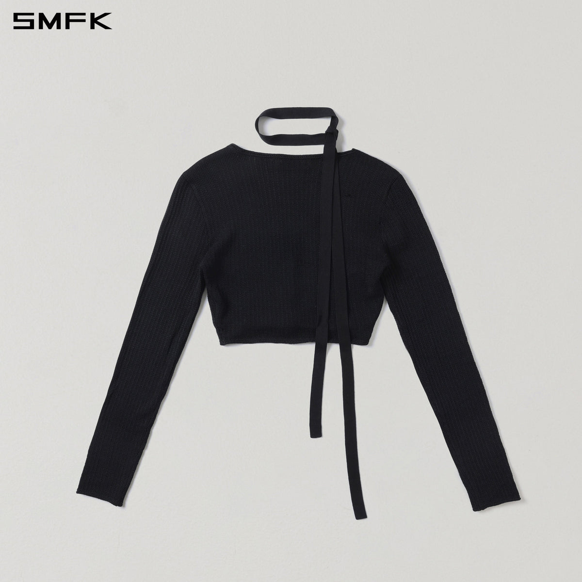 SMFK Myth Siren Short Knit Cardigan Tencel+Silk Wild Black