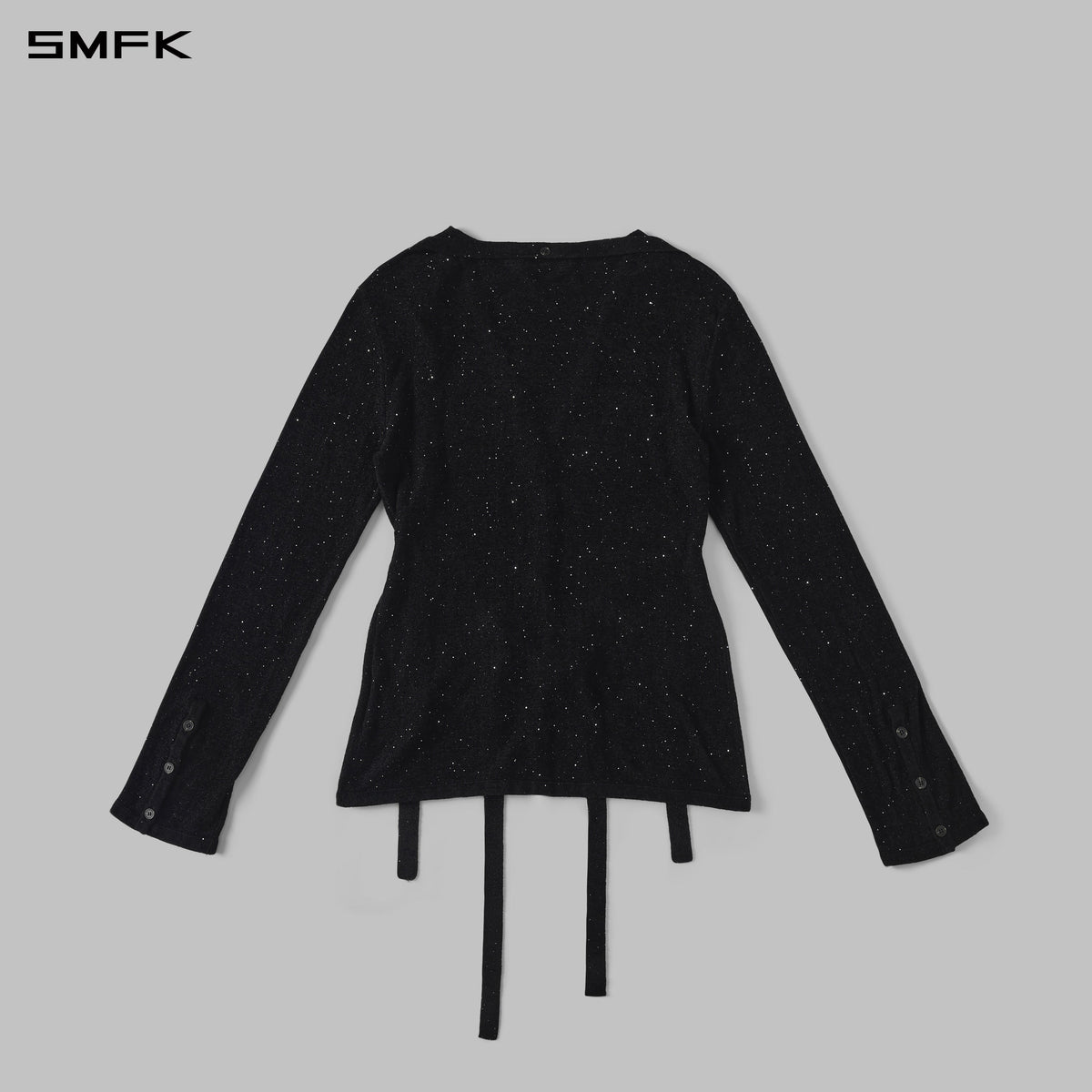 SMFK Myth Aeolus Evening Robe Knit Cardigan Starry Velvet Galaxy Black