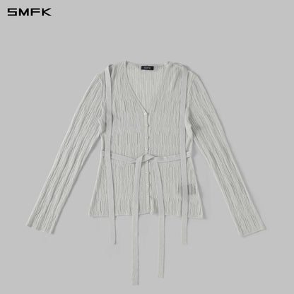 SMFK Myth Aeolus Evening Robe Knit Cardigan Ls-Cotton+Nylon Aurora Sliver