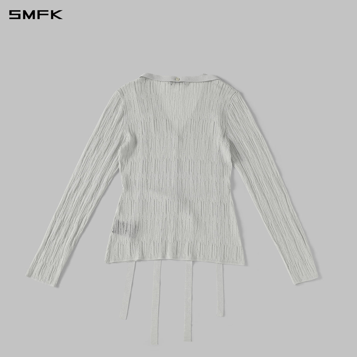 SMFK Myth Aeolus Evening Robe Knit Cardigan Ls-Cotton+Nylon Aurora Sliver