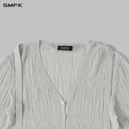 SMFK Myth Aeolus Evening Robe Knit Cardigan Ls-Cotton+Nylon Aurora Sliver