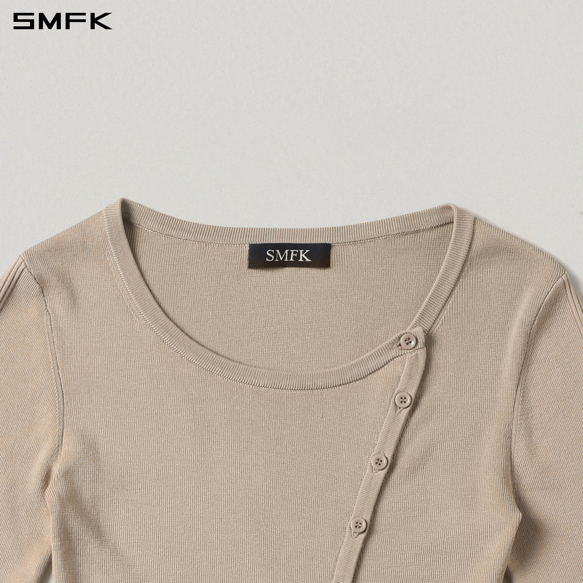 SMFK Myth Aeolus Asymmetry Slim Knit Cardigan Tencel+Silk Fresh Skin