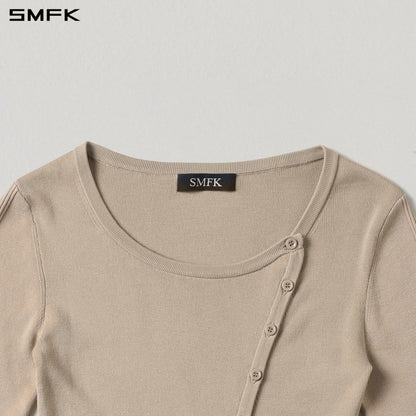 SMFK Myth Aeolus Asymmetry Slim Knit Cardigan Tencel+Silk Fresh Skin
