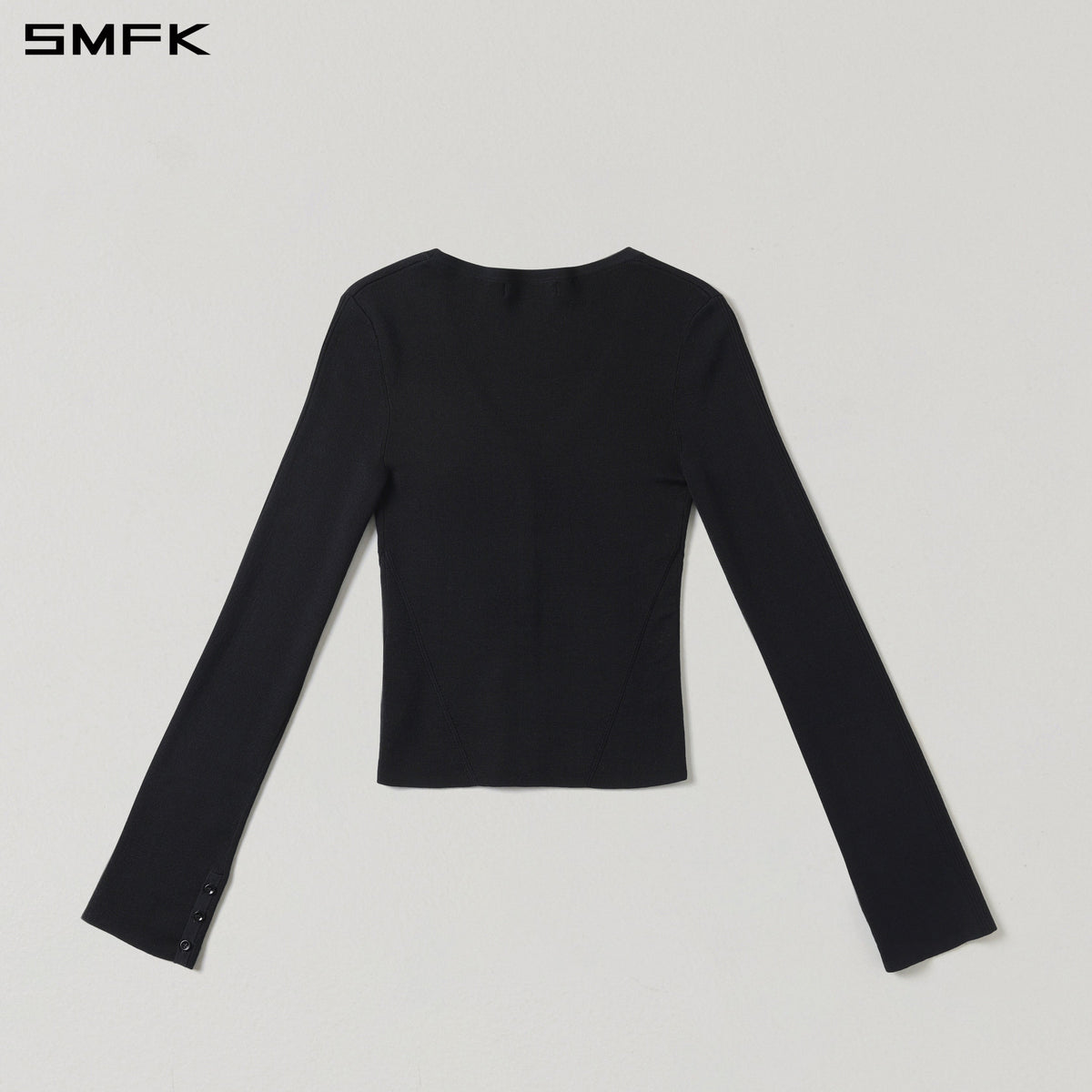 SMFK Myth Siren Evening Slim Knit Cardigan Tencel+Silk Wild Black